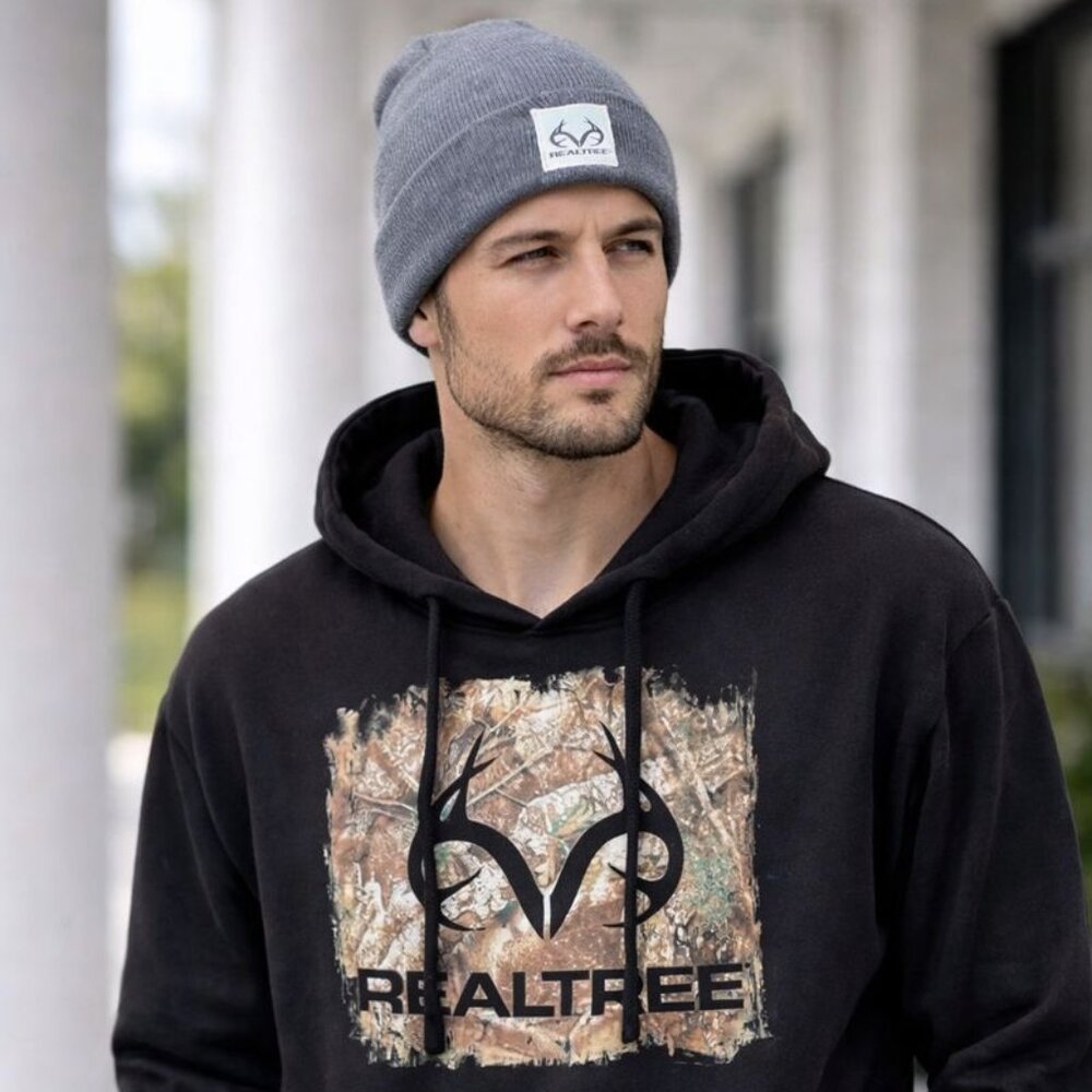 RealTree Bundle Hoodie and Ski Cap/Beanie Thermal-Fit Fleece MED NWOT